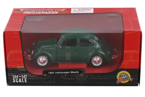 1973 Volkswagen Beetle Hardtop, Green - Showcasts 38926GN - 1/24 Scale Diecast Model Toy Car