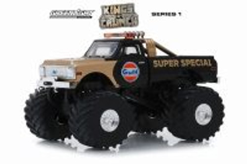 1971 Chevy K-10, Kings of Crunch - Gulf Super Special - Greenlight 88013 - 1/43 scale Diecast Car