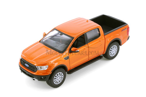 2019 Ford Ranger Pickup Truck, Blue & Orange - Showcasts 37521 - 1/27 Scale Set of 4 Diecast Cars