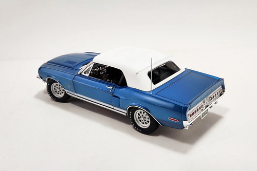 1968 Shelby GT500 Convertible, Acapulco Blue - Acme A1801848 - 1/18 Scale Diecast Model Toy Car