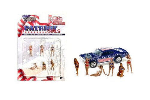 Patriot Girls Figure Set, Multi- American Diorama 76498MJ - 1/64 scale Figurine - Diorama Accessory