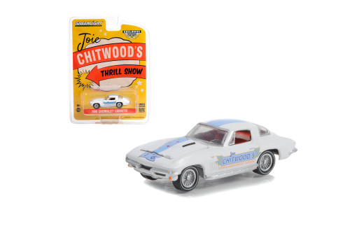 1966 Chevy Corvette, White - Greenlight 30357/48 - 1/64 Scale Diecast Model Toy Car
