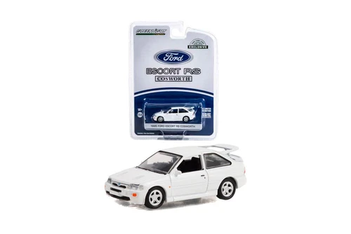 1995 Ford Escort RS Cosworth, Diamond White - Greenlight 30379/48 - 1/64 Scale Diecast Car