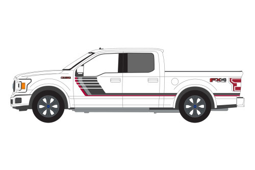 2018 Ford F-150 Lariat FX4, Oxford White - Greenlight 35250D/48 - 1/64 Scale Diecast Model Toy Car