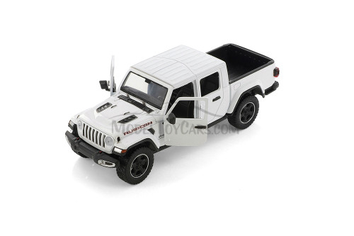 2021 White Jeep Gladiator Rubicon Pickup Truck, Showcasts 71368D - 1/27 Scale Diecast Model Toy Car (1 car, no box)