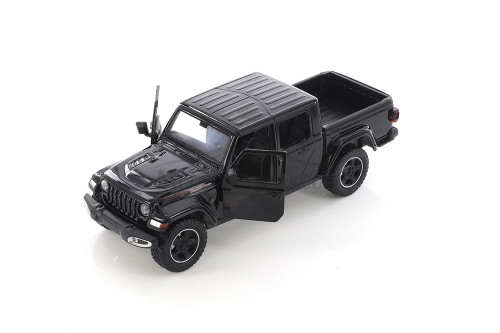 2021 Black Jeep Gladiator Rubicon Pickup Truck, Showcasts 71368D - 1/27 Scale Diecast Model Toy Car (1 car, no box)