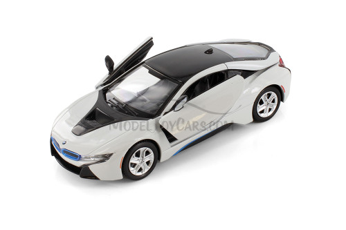 2018 BMW i8 Coupe, Silver w/Black Accents - Showcasts 71359D - 1/24 Scale Diecast Model Toy Car (1 car, no box)