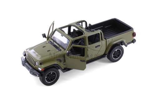 2021 Jeep Gladiator Overland Pickup Truck, Green - Showcasts 71367D - 1/27 Scale Diecast Model Car (1 car, no box)