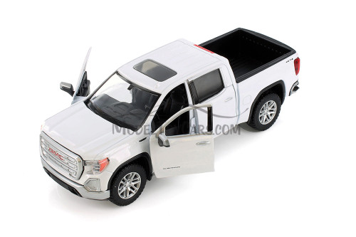 2019 GMC Sierra 1500 SLT Crew Cab, White - Showcasts 71361D - 1/27 Scale Diecast Model Toy Car