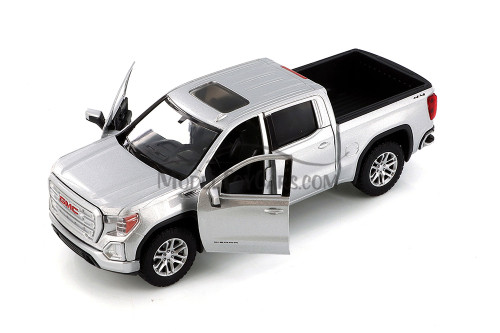 2019 GMC Sierra 1500 SLT Crew Cab, Silver - Showcasts 71361D - 1/27 Scale Diecast Model Toy Car