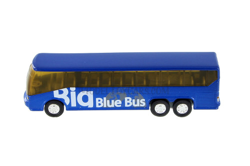 Big Coach Bus, Blue - Showcasts 9803DBG - 6 Inch Scale Diecast Model Toy Car