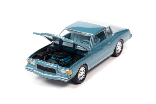 1978 Chevy Monte Carlo, Light Blue - Johnny Lightning JLSP196/24B - 1/64 scale Diecast Car