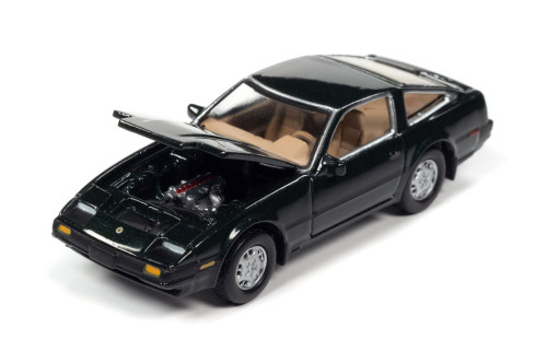 1984 Nissan 300ZX, Dark Green - Johnny Lightning JLSP243/24B - 1/64 Scale Diecast Model Toy Car