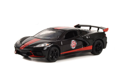 2022 Chevy Corvette C8 Stingray Coupe, Black - Greenlight 41150F/48 - 1/64 Scale Diecast Car