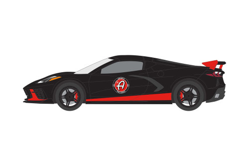 2022 Chevy Corvette C8 Stingray Coupe, Black - Greenlight 41150F/48 - 1/64 Scale Diecast Car