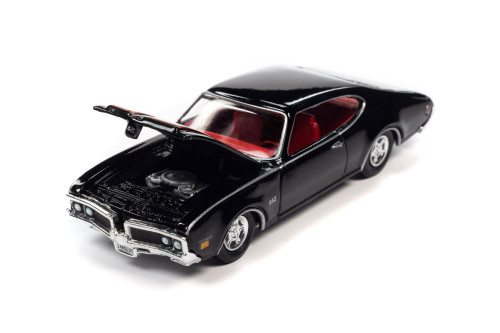 1969 Oldsmobile 442, Black /Red Stripes - RC2 RCSP026/24 - 1/64 Scale Diecast Model Toy Car