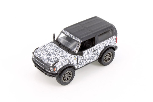 2022 Ford Bronco Camo Edition Hardtop, White - Kinsmart 5445DB - 1/34 Scale Diecast Model Toy Car