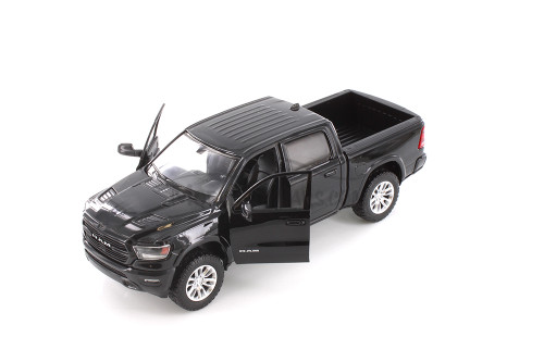 2019 Dodge Ram 1500 Crew Cab Lamarie Pickup Truck, Black - Showcasts 71357BK - 1/27 Scale Model Car