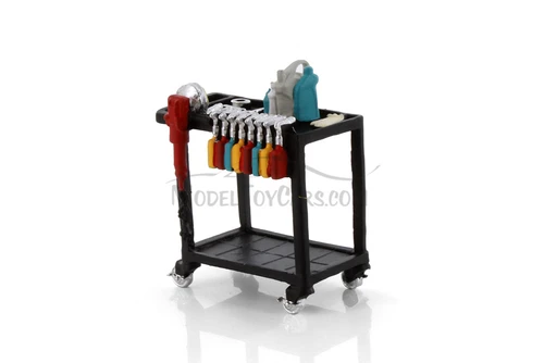 Detail Masters Figure 3 - Detailing Cart, Black - Showcasts AD-18603 - 1/18 Scale Diorama Figurine