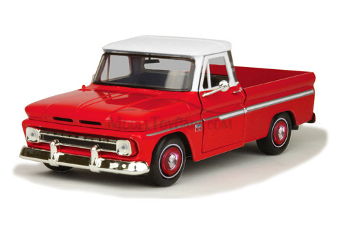 1966 Chevy C10 Fleetside Pickup, Red - Showcasts 77355R - 1/24 Scale Diecast Model Toy Car