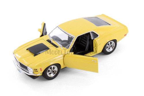 1970 Ford Mustang Boss 429 Hardtop, Yellow - Showcasts 77303D - 1