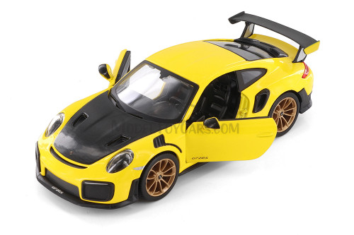 2018 Porsche 911 GT2 RS Hardtop, Yellow - Showcasts 37523 - 1/24 Scale Diecast Model Toy Car (1 Car, No Box)