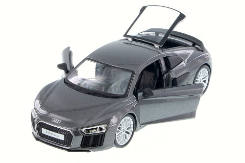 Audi R8 Plus Hard Top, Gray - Showcasts 37513 - 1/24 Scale Diecast Model Toy Car (1 Car, No Box)