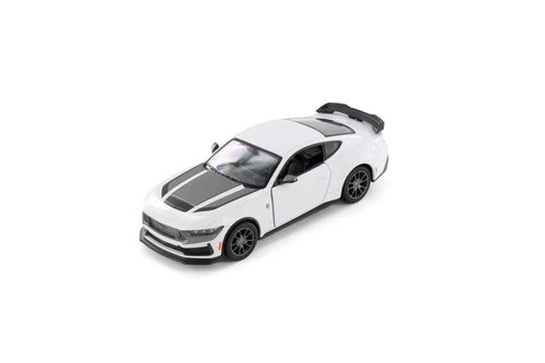 2024 Ford Mustang Dark Horse Hardtop, White - Kinsmart 5455D - 1/38 Scale Diecast Model Toy Car