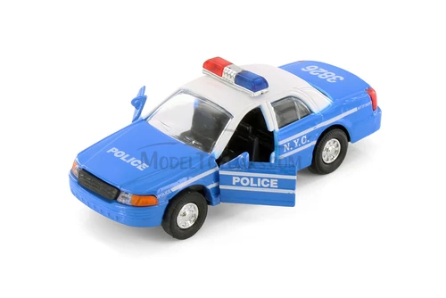 NYC Police Car, Blue - Showcasts 9985DNY/3 - 5" Scale Diecast Model Toy Car