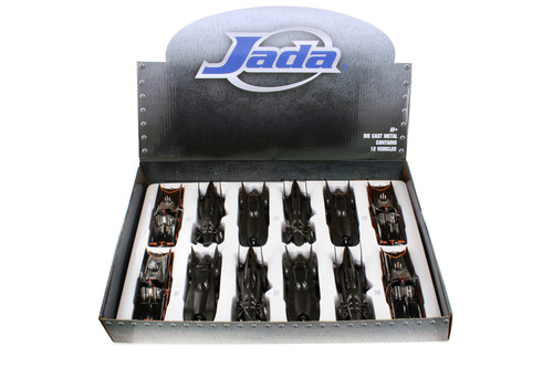 Box of 12 Classic Batmobile Assortment, Black - Jada Toys 35758DPA1 - 1/32 Scale Diecast Model Cars