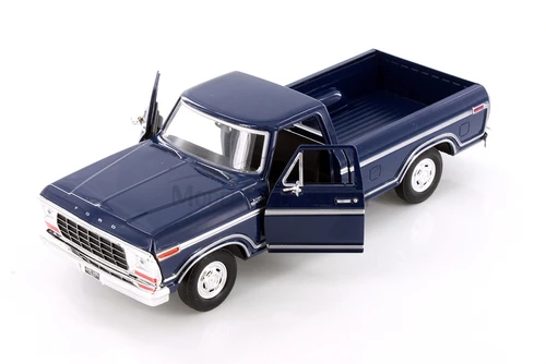 1979 Ford F-150 Custom Pickup, Blue - Showcasts 71346D - 1/24 Scale Diecast Model Toy Car (1 Car, No Box)