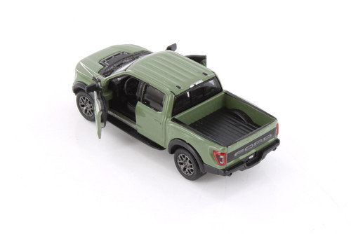 2022 Ford F-50 Raptor Pickup Truck, Green - Kinsmart 3001D - 1/78 Scale Diecast Model Toy Car