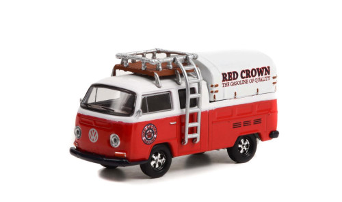 1969 Volkswagen Type 2 Double Cab w/ Roof Rack, Red - Greenlight 36050A - 1/64 scale Diecast Car