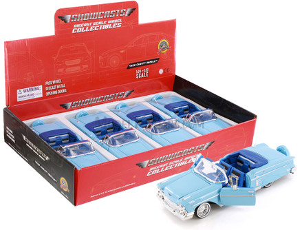 1958 Chevy® Impala™ Convertible, Light Blue - Showcasts® 77267D - 1/24 Scale Diecast Model Toy Car (1 Car, No Box)