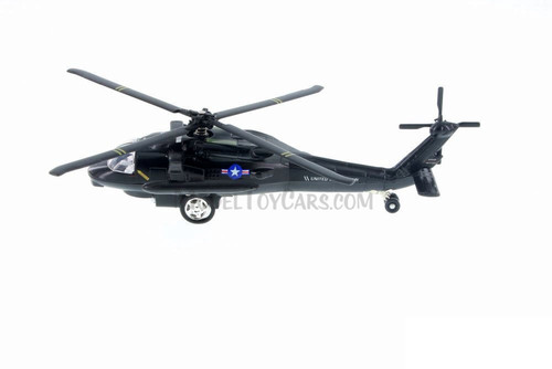UH60A Blackhawk Pullback Helicopter, Black - PMT51260 - Diecast Model Military Vehicle