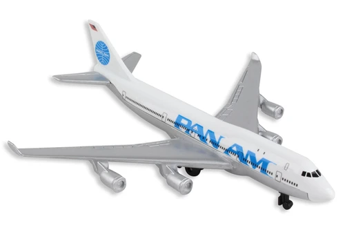 Pan American World Airways Single Plane, White w/Blue - Daron RT0314 - 6" Scale Diecast Model Plane