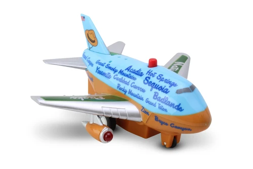 National Parks Pullback w/Lights & Sound, Blue w/Green - Daron TT61040 - 5" Scale Model Plane