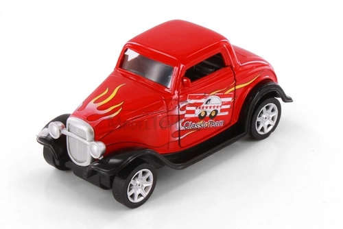 Shaking Sedan, Red w/Flames - Showcasts 521/3D - 5" Scale Diecast Model Toy Car