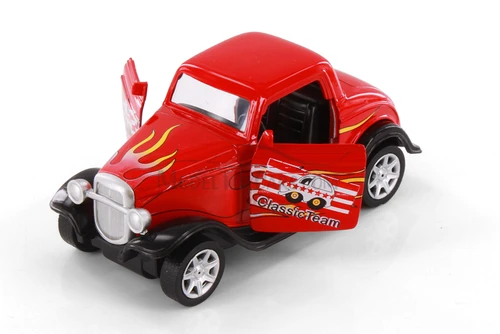Shaking Sedan, Red w/Flames - Showcasts 521/3D - 5" Scale Diecast Model Toy Car