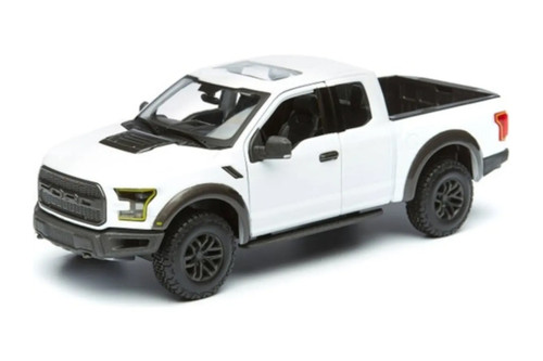2017 Ford Raptor Pickup Truck, White - Maisto 38266WT - 1/24 Scale Diecast Model Toy Car