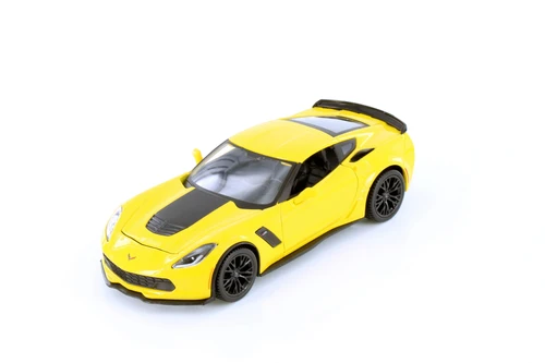 2015 Chevy Corvette Z06 Hardtop, Yellow - Showcasts 37133 - 1/24 Scale Diecast Model Toy Car (1 Car, No Box)