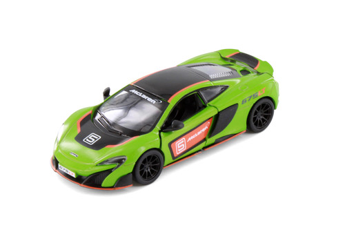 McLaren 675LT Hart Top, Green - Kinsmart 5392DF/2 - 1/36 Scale Diecast Model Toy Car