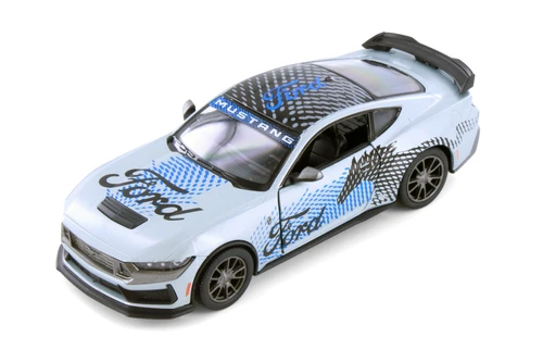 2024 Ford Mustang Dark Horse Livery Edition, Silver, Kinsmart 5455DF - 1/38 Scale Diecast Model Car