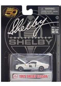1965 Ford Mustang Shelby GT350R #98B Terlingua Racing Team, White - Shelby Collectibles SC777W - 1/64 scale Diecast Model Toy Car