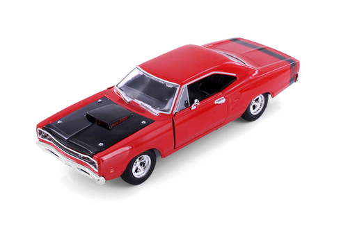 1969 Dodge Coronet Super Bee Hardtop, Red - Showcasts 77315R - 1/24 Scale Diecast Model Toy Car