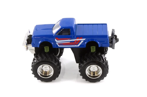 Mighty Monster Truck, Blue - Showcasts 76559D - 5" Scale Diecast Model Toy Car
