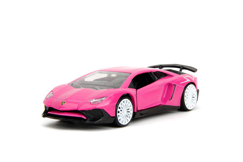 Lamborghini Aventador SV Sports Car, Pink - Jada Toys 35362 - 1/32 Scale Diecast Model Toy Car