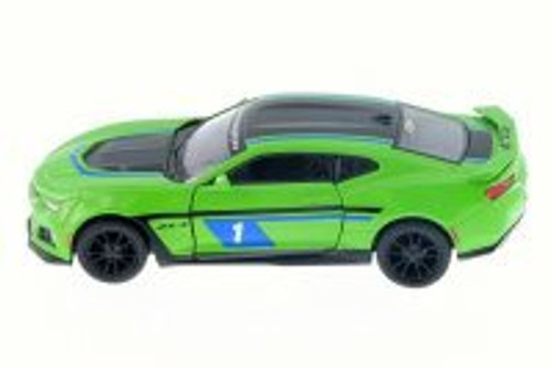 2017 Chevrolet Camaro ZL1 #1 with Decals, Green - Kinsmart 5399DF - 1/38 Scale Diecast Model Toy Car
