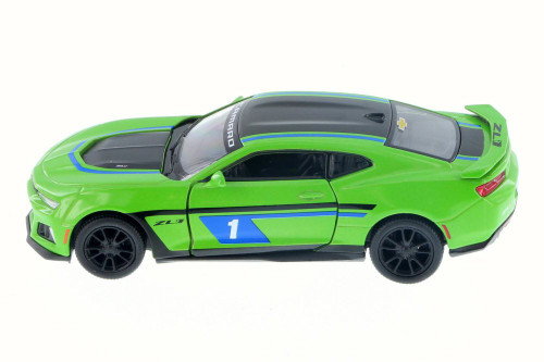 2017 Chevrolet Camaro ZL1 #1 with Decals, Green - Kinsmart 5399DF - 1/38 Scale Diecast Model Toy Car