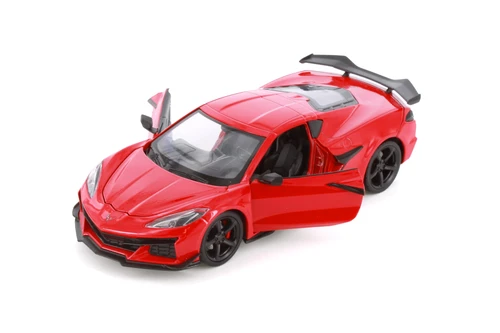 2023 Chevy Corvette Z06 Hardtop Sports Car, Red - Welly 24120/4D - 1/24 Scale Diecast Model Toy Car